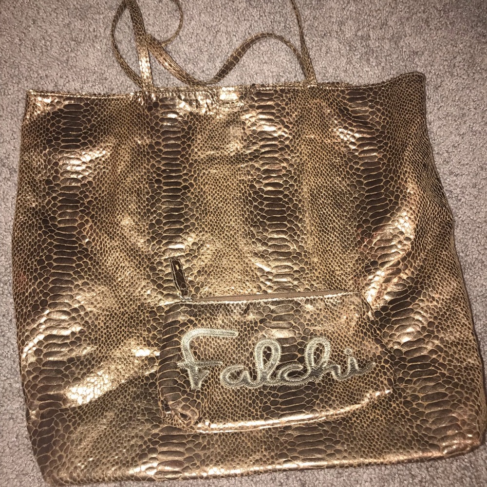 Real Carlos Falchi bag with matching makeup bag